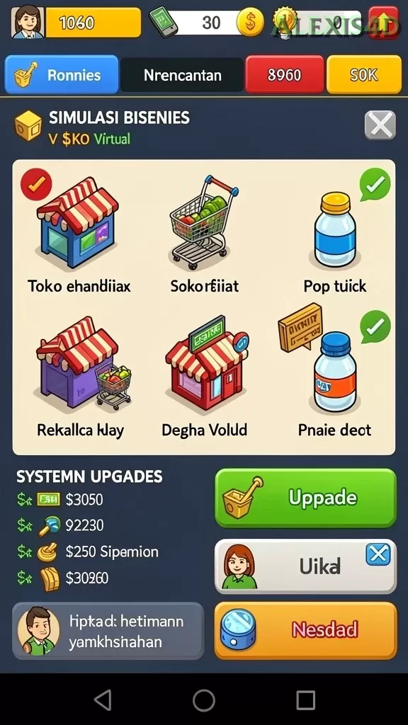 Cuplikan layar menu unduhan alexis4d untuk perangkat Android
